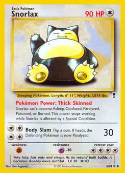 Snorlax, Legendary Collection